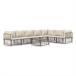 Afuera Living Contemporary Garden Lounge Set in Anthracite/Gray