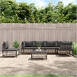 Afuera Living Contemporary Garden Lounge Set in Anthracite/Gray