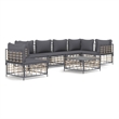 Afuera Living Contemporary Garden Lounge Set in Anthracite/Gray
