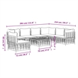 Afuera Living Poly Rattan Large Modular Garden Lounge Set in Anthracite