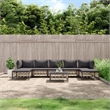Afuera Living Contemporary Garden Lounge Set in Anthracite/Gray