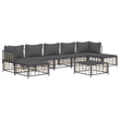 Afuera Living Contemporary Garden Lounge Set in Anthracite/Gray