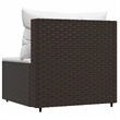 Afuera Living Patio Middle Sofa in Brown With Cream Cushions