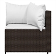 Afuera Living Contemporary Patio Lounge Set Brown & Cream/White