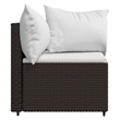 Afuera Living Contemporary Patio Lounge Set Brown & Cream/White
