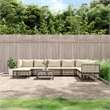Afuera Living Contemporary Garden Lounge Set in Anthracite/Gray