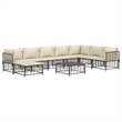 Afuera Living Contemporary Garden Lounge Set in Anthracite/Gray