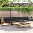 Afuera Living Solid Acacia Wood Modular Pallet Sofa Set in Anthracite