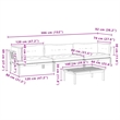 Afuera Living Solid Acacia Wood Modular Pallet Sofa Set in Anthracite