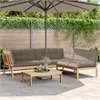 Afuera Living Solid Acacia Wood Standard Modular Pallet Sofa Set in Taupe