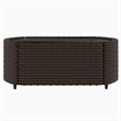 Afuera Living Rattan Powder-Coated Steel & Glass Patio Lounge Set in Brown