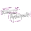 Afuera Living Solid Acacia Wood Large Modular Pallet Sofa Set in Natural Wood