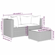 Afuera Living PE Rattan Patio Lounge Set in Brown With Green Cushions