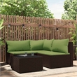 Afuera Living Contemporary Patio Lounge Set in Brown And Green