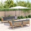 Afuera Living Solid Acacia Wood Standard Modular Pallet Sofa Set in Gray