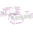 Afuera Living Solid Acacia Wood Standard Modular Pallet Sofa Set in Gray