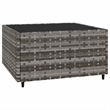 Afuera Living PE Rattan Medium Adjustable Feet Patio Lounge Set in Gray