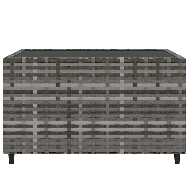 Afuera Living PE Rattan Medium Adjustable Feet Patio Lounge Set in Gray
