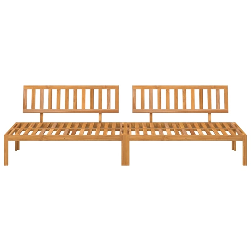 Afuera Living Solid Acacia Wood Medium Garden Pallet Middle Sofa in Natural Wood