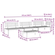 Afuera Living Solid Acacia Wood Large Modular Pallet Sofa Set in Natural Wood