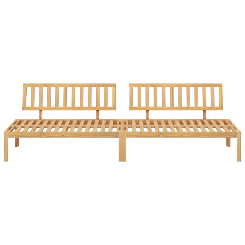 Afuera Living Solid Acacia Wood Pallet Middle Sofa in Natural Wood