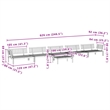 Afuera Living Solid Acacia Wood Large Modular Pallet Sofa Set in Natural Wood