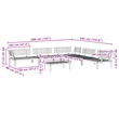 Afuera Living Solid Acacia Wood Large Modular Pallet Sofa Set in Natural Wood