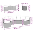 Afuera Living Contemporary Patio Sofa Set in Gray & Navy Blue
