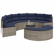 Afuera Living Contemporary Patio Sofa Set in Gray & Navy Blue
