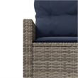 Afuera Living Contemporary Patio Sofa Set in Gray & Navy Blue