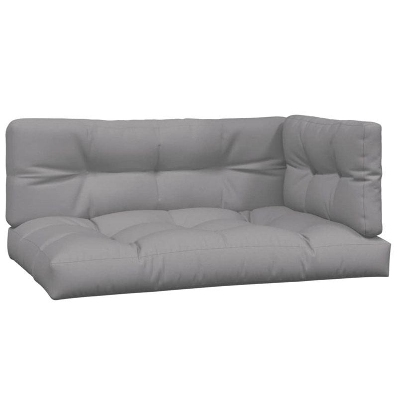 Afuera Living Acacia Wood & Polyester Medium Modular Pallet Sofa Set in Gray