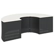 Afuera Living Contemporary Garden Sofa Set in Black & Cream/White Finish