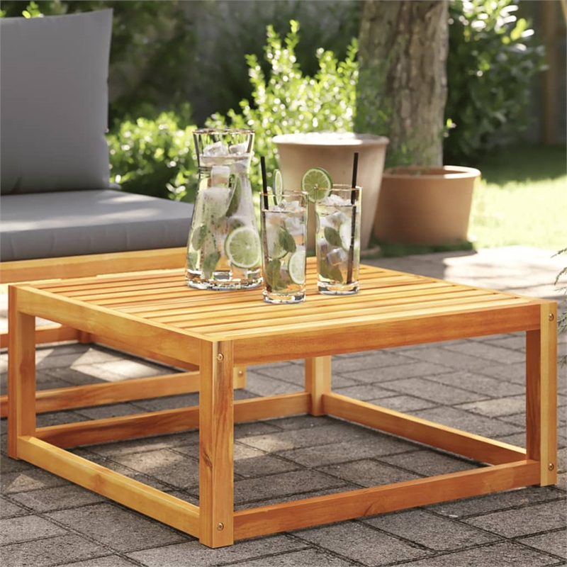 Afuera Living Solid Acacia Wood Compact Garden Table With Acacia Finish