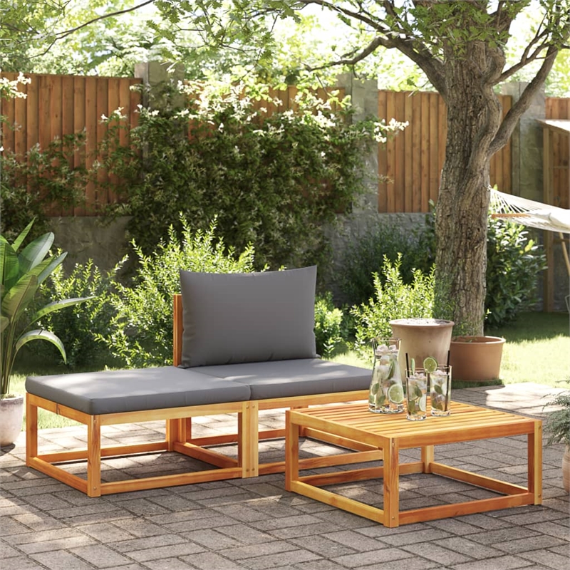 Afuera Living Solid Acacia Wood Compact Garden Table With Acacia Finish