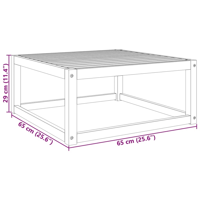 Afuera Living Solid Acacia Wood Compact Garden Table With Acacia Finish