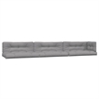 Afuera Living Solid Acacia Wood Large Modular Pallet Sofa Set in Gray