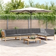 Afuera Living Solid Acacia Wood Large Modular Pallet Sofa Set in Gray