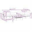 Afuera Living Solid Acacia Wood Large Modular Pallet Sofa Set in Gray