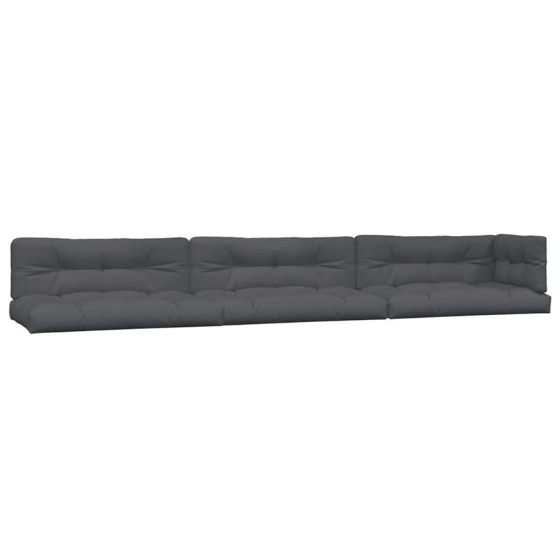 Afuera Living Solid Acacia Wood Large Modular Pallet Sofa Set in Anthracite