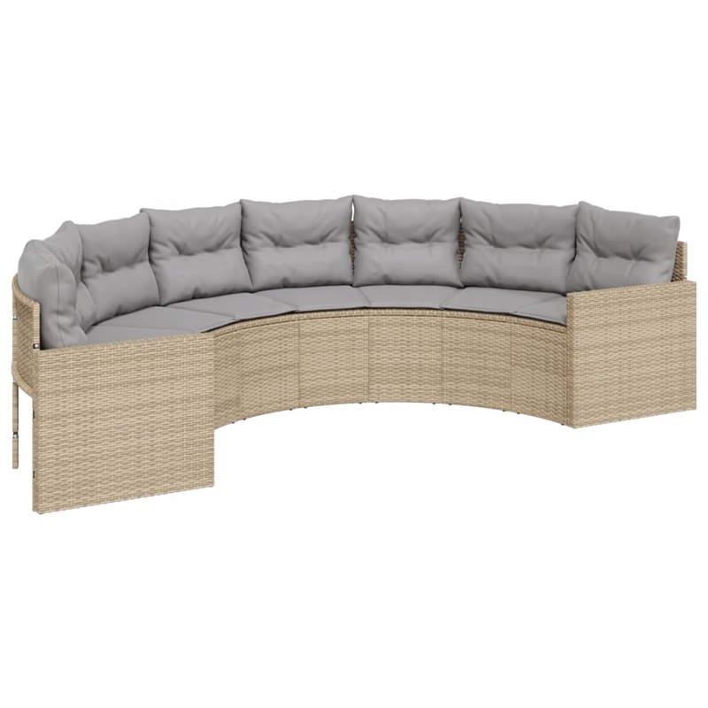 Afuera Living Contemporary Patio Sofa Set in Beige & Light Gray