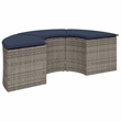 Afuera Living Contemporary Patio Sofa Set in Gray & Navy Blue