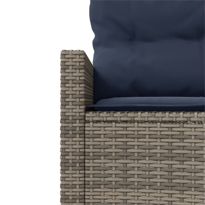 Afuera Living Contemporary Patio Sofa Set in Gray & Navy Blue