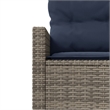 Afuera Living Contemporary Patio Sofa Set in Gray & Navy Blue