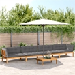Afuera Living Contemporary Pallet Sofa Set in Gray & Natural Wood