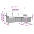 Afuera Living 4 Piece Beige Poly Rattan Garden Sofa Set With Cushions in Cream
