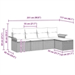 Afuera Living 5 Piece Beige Poly Rattan Garden Sofa Set With Cushions in Cream