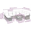 Afuera Living 9 Piece Beige Poly Rattan Garden Sofa Set With Cushions in Cream