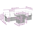 Afuera Living 7 Piece Beige Poly Rattan Garden Sofa Set With Cushions in Cream
