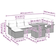 Afuera Living 8 Piece Beige Poly Rattan Garden Sofa Set With Cushions in Cream