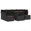 Afuera Living 9 Piece Black & Brown Garden Dining Set With Cushions